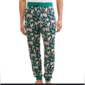 Top Drawer Men's Novelty Jogger Lounge Pants jungle tiger print.